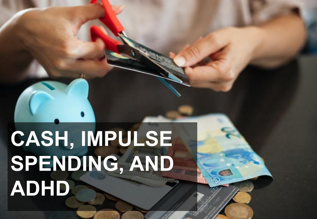 CashEssentials's tweet photo. People with #attentiondeficithyperactivitydisorder (#ADHD) often engage in #impulsespending with #creditcards. #Cash is a powerful tool to help them manage their #budget.

https://t.co/rKWi6D6Fs5 | @econobitch #payments #neurodiversity https://t.co/RAI7OmnOWh