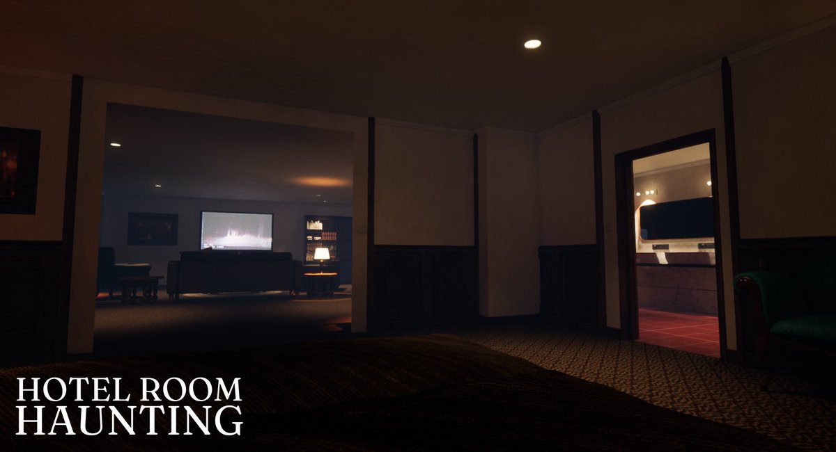 ManneKinGame's tweet photo. Can you survive the night? 

If you pause the game you lose, if you scream you lose.

This room wants you to become a permanent guest. 

Hotel Room Haunting arrives in alpha version 0.3 on the 25th of October!

https://t.co/AjUm9hP52V https://t.co/0mEu4p2Eue