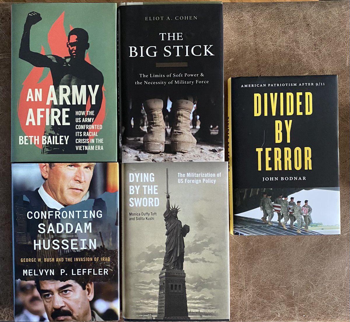 Gregory A. Daddis (@gregorydaddis) on Twitter photo Next 5 down on pro reading list. @BethLynnBailey rocks! <a href="/monicaduffytoft/">Monica Toft</a> & <a href="/SiditaKushi/">Dr. Sidita Kushi</a> nicely employ data to contest militarization of AFP. Cohen links military power to US credibility, a bit too much IMO. Bodnar warns us about "war-based patriotism" in a really solid critique. Next 5 down on pro reading list. @BethLynnBailey rocks! <a href="/monicaduffytoft/">Monica Toft</a> & <a href="/SiditaKushi/">Dr. Sidita Kushi</a> nicely employ data to contest militarization of AFP. Cohen links military power to US credibility, a bit too much IMO. Bodnar warns us about "war-based patriotism" in a really solid critique.