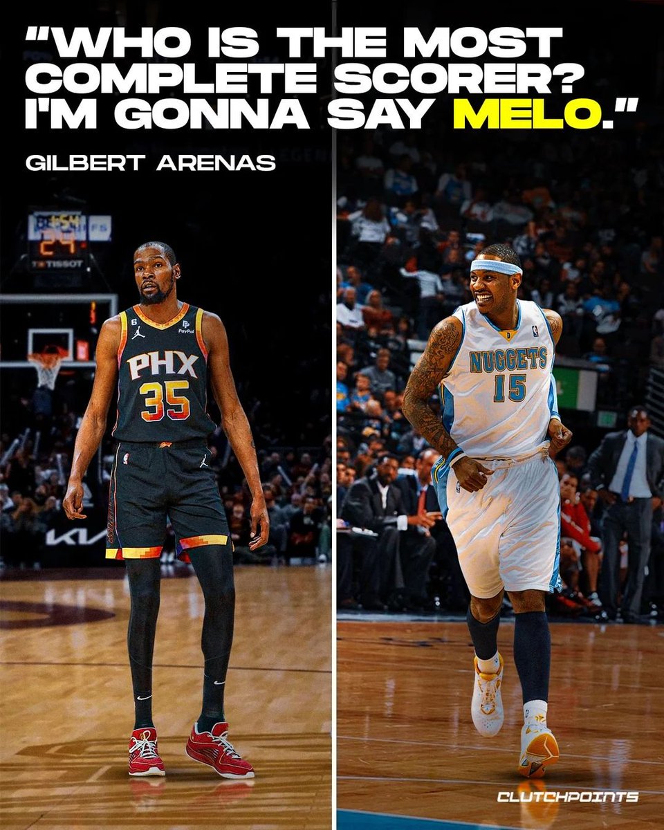 Gilbert Arenas Believes Carmelo Anthony Was A Better Scorer Than Kevin  Durant In His Prime - BVM Sports