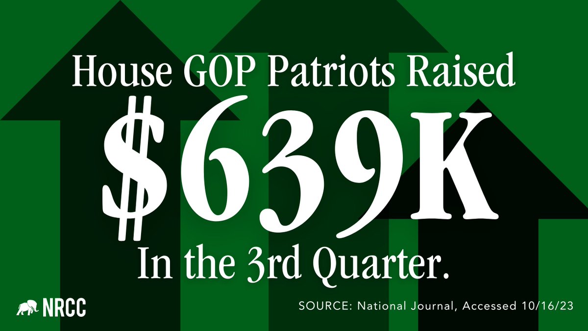 For the 3rd straight quarter, House Republicans outraised vulnerable House Democrats.