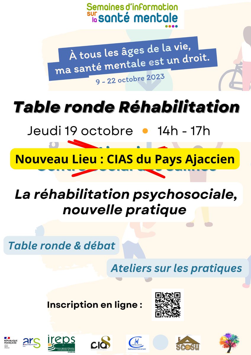 🚨Attention changement de lieu 

La table ronde initialement prévue au Centre Social des Salines est déplacée au 𝐂𝐈𝐀𝐒 𝐝𝐮 𝐏𝐚𝐲𝐬 𝐀𝐣𝐚𝐜𝐜𝐢𝐞𝐧, 𝟒 𝐑𝐮𝐞 𝐃𝐫 𝐃𝐞𝐥'𝐏𝐞𝐥𝐥𝐞𝐠𝐫𝐢𝐧𝐨.
Même date, même heure, même programme ! 
Nous vous attendons nombreux !