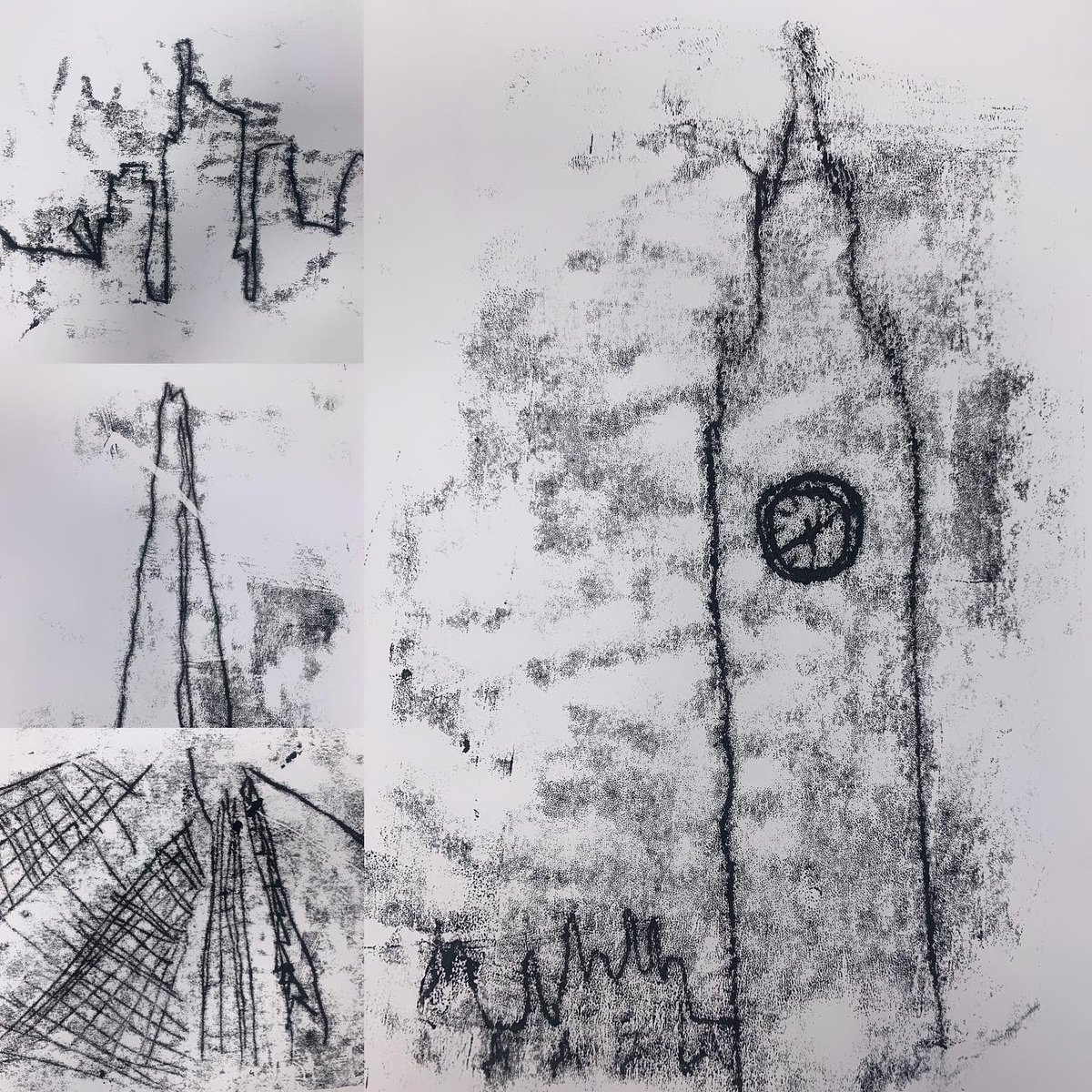 ArtCaterham's tweet photo. A busy first half term with Year 2 beginning by exploring drawing and printmaking through architecture #ks1 #art #architecture #monoprinting #caterhampreprep #caterhamprep https://t.co/oJBXlsEupq