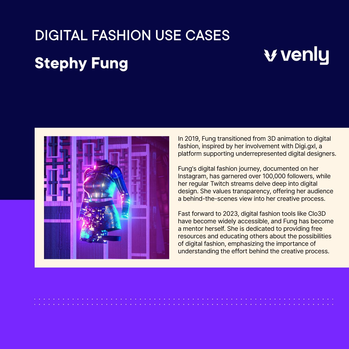 1/ Among this year’s fashion industry trailblazers, including <a href="/gucci/">gucci</a>’s #SabatoDeSarno and Ann Demeulemeester’s Stefano Gallici, is digital fashion pioneer <a href="/stephyfung/">Stephy Fung</a>.

Check out how she’s using her high-tech approach to save time and money prototyping designs while empowering