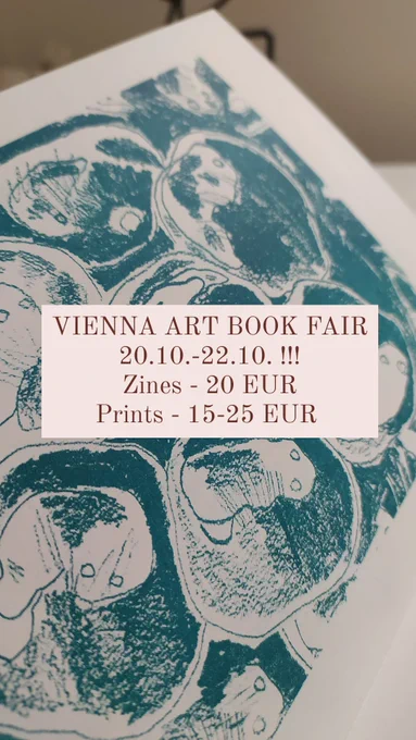VIENNA ❤️

There is an Art book fair taking place from Friday to Sunday this week ! I will be selling some of my prints and zines there ! If you are from Vienna make sure to come !!! :) 🍑

more info: https://t.co/oHzMZKFMFE 