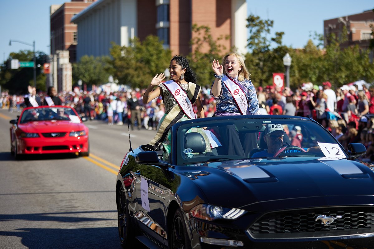 🚨 Heads up, #OUFamily!

The university announced changes to the Homecoming Parade, now taking place on Friday, Oct. 20, at 8 p.m. and will feature a new route.

Learn more and be better prepared to celebrate Homecoming at OU! link.ou.edu/45utYB7