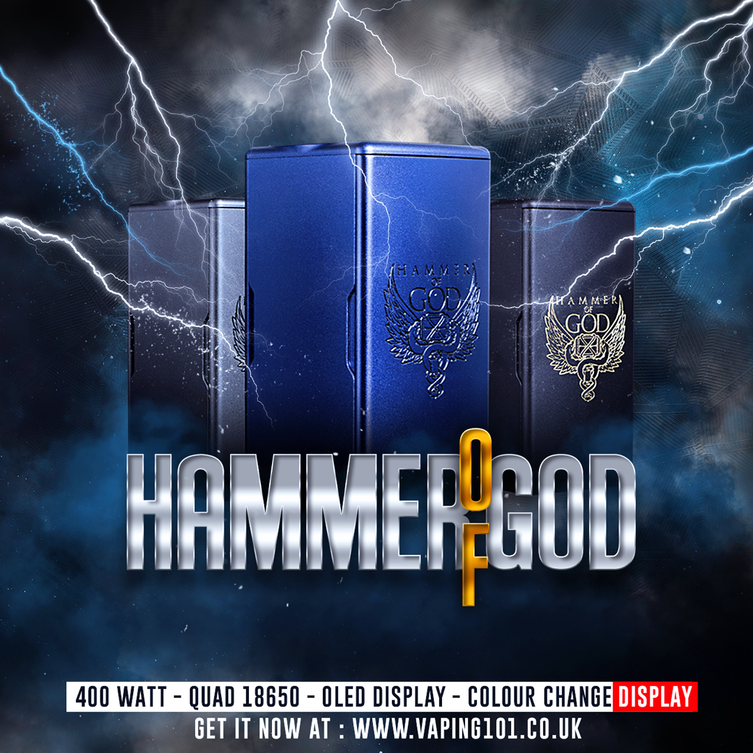 UKVaping101's tweet photo. π₯ Introducing the Hammer of God 400 By Vaperz Cloud: The Ultimate Vaping Experience! π₯
https://t.co/fFGAbdcrz7
π₯ Get Yours Today and Elevate Your Vaping Experience! π₯
#VaperzCloud #HammerOfGod400 #VapingCommunity #VapeLife #VapeTech #AdvancedVaping #VapePower #VapeLove https://t.co/yKRpmLn7kI