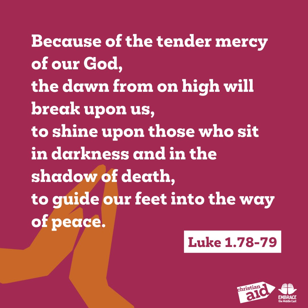 christian_aid's tweet photo. It can be hard to find words for our prayers in times of crisis.

Christian Aid &amp; @FollowEmbrace have partnered to produce a resource for anyone wanting to pray for peace in Israel, in Gaza and across the Middle East.

🔗 View the resource on our website: https://t.co/EYjTJntrw4 https://t.co/syL0sz9bzU