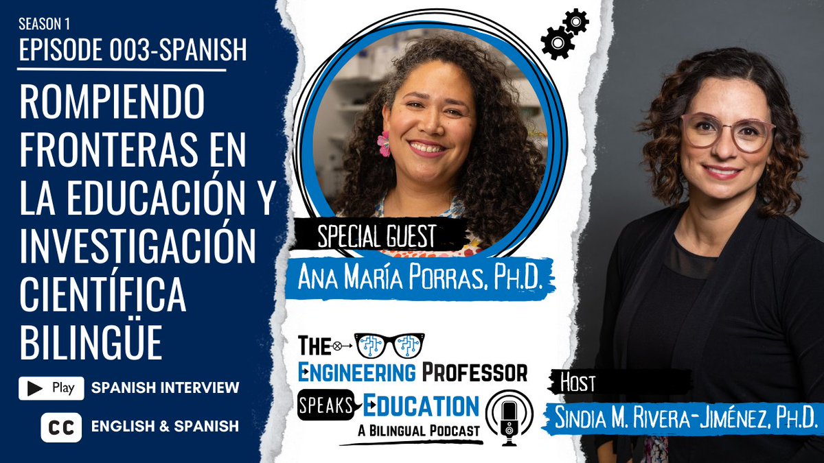 theengprofessor's tweet photo. 🎙 El Episodio 003 de nuestro #podcast ya está disponible. ¡No te pierdas esta conversación sobre la educación y la investigación científica bilingüe con la Dra. @AnaMaPorras 🇨🇴 ¡Suscríbete, revisa y comparte! #educacióneningeniería @LatinXinBME 
Ecuchálo: https://t.co/CG3bkNyTIk https://t.co/dqfJnfmWHv