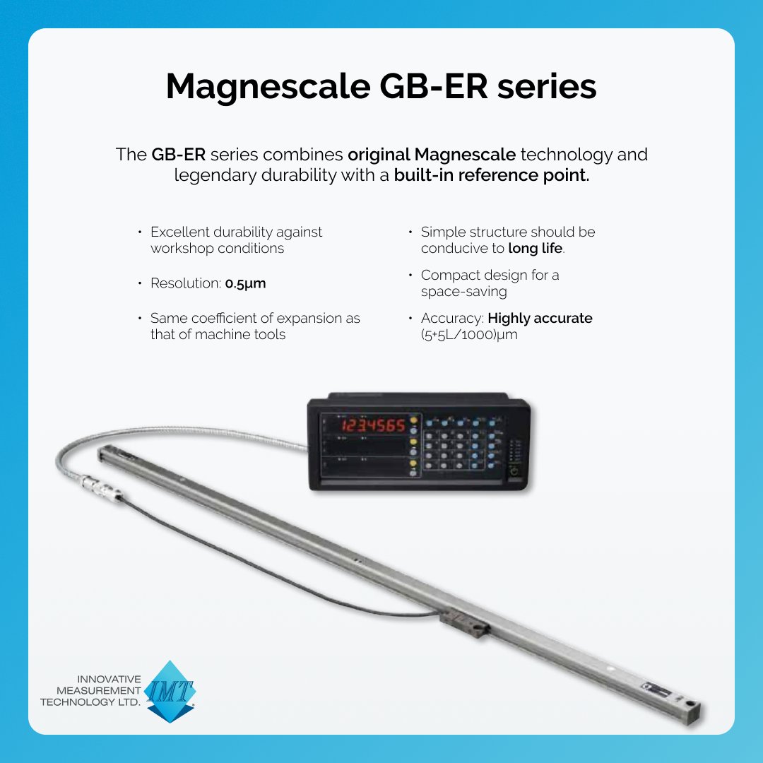 imeasureUK's tweet photo. 🔍 Introducing the Magnescale GB-ER (SR138R) Series! 🛠️
Looking to elevate your workshop precision to the next level? Magnescale's GB-ER series is here to revolutionise your measurement game! 📏
💪 #Magnescale #PrecisionMeasurement #WorkshopEssentials https://t.co/rFxjo12bzh