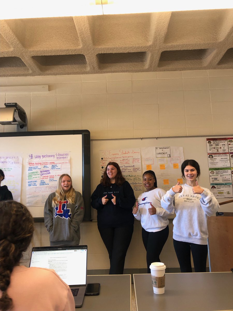 allybrown0404's tweet image. #EdTechAtLaTech This is an image of a group presentation during -EDCI 125-Intro to Teaching yesterday. The group did a great job at explaining Domain 3, Learning Experiences, of Danielson's framework for a classroom.