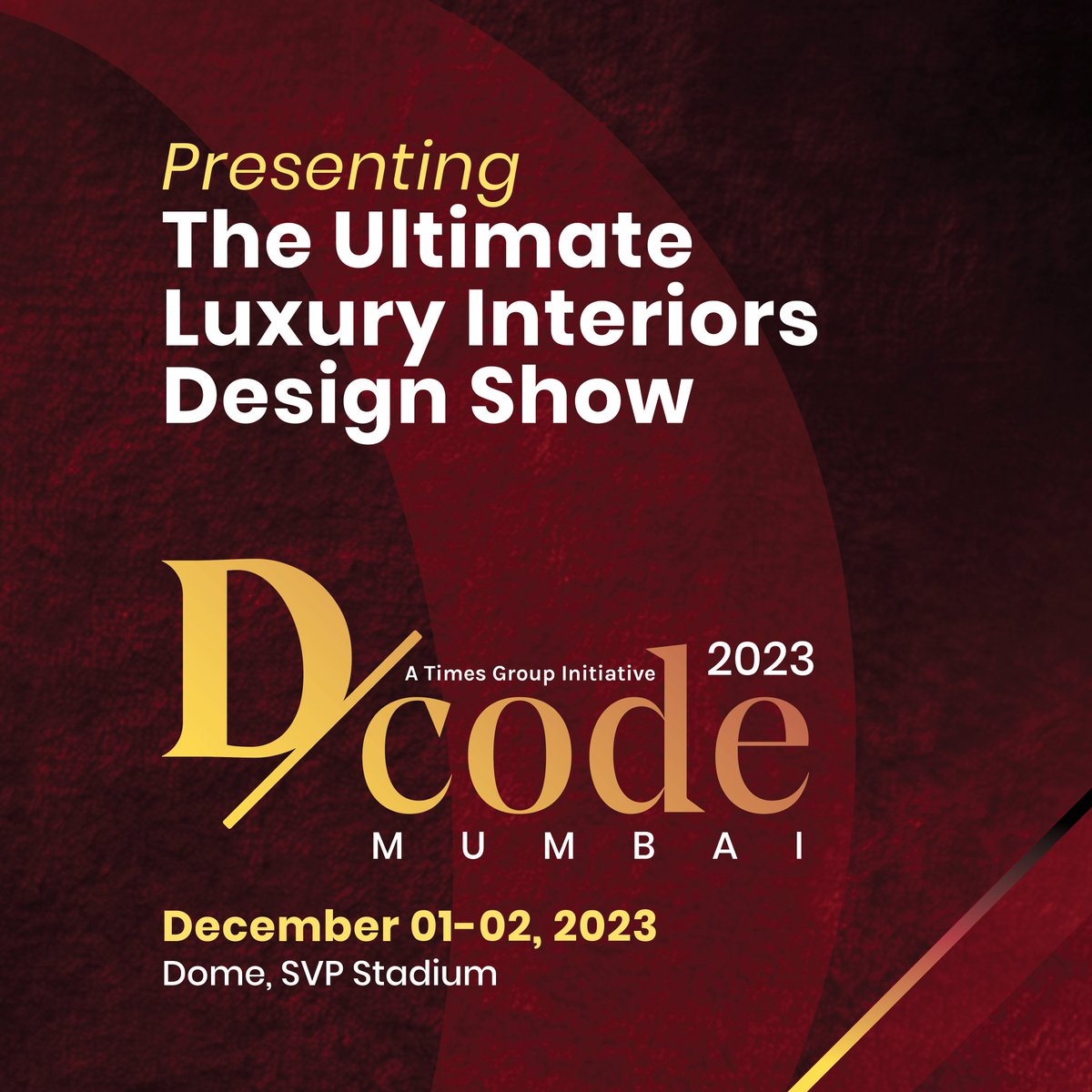 FeminaIndia's tweet image. D/code, the ultimate luxury interiors design show, is back and better than ever!

Venue: Dome, SVP Stadium
Dates: December 1-2, 2023

For all the latest updates, visit dcodeindia.com

To participate, email us at dcode@wwm.co.in

 #DcodeMumbai #Dcode2023