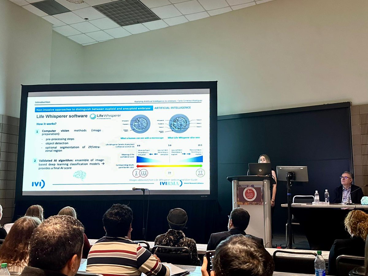 Well done Carla Giménez Rodríguez from <a href="/IvirmaG/">IVIRMA Global</a>  for two outstanding oral presentations at #asrm2023 on <a href="/Life_Whisperer_/">Life Whisperer | AI Enhanced Fertility</a> !

#AI #artificialintelligence #ivf <a href="/marcos_meseguer/">Marcos Meseguer</a>