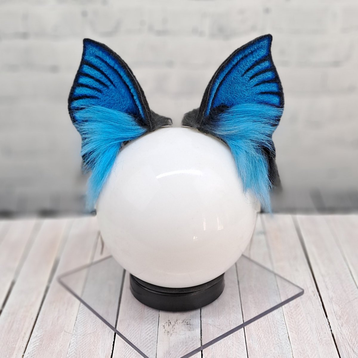 thewaifustore's tweet photo. Black & Blue Butterfly Wings: Bat Meets Butterfly. #bat #batears #halloween #cosplay https://t.co/oHFe7rtzBC