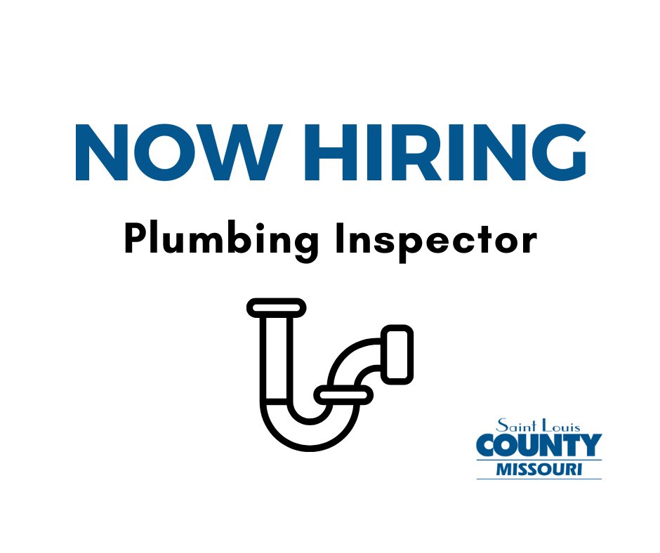 Now hiring! Plumbing Inspectors are responsible for performing inspections of plumbing and drainage systems and components to determine compliance with applicable codes, ordinances, standards, plans and specifications. Learn more and apply here: ow.ly/w7xJ50PXJKb