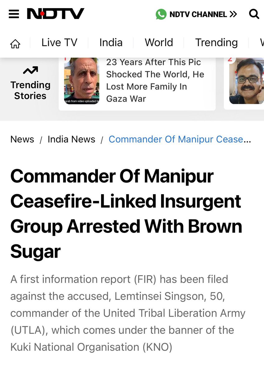 meiteiheritage's tweet photo. Cross-border Kuki narco-terrorists are the real threats to India’s national security and human lives. They indulge in the illicit drug business to raise funds for sponsoring terrorism to wipe out the indigenous people of Manipur.

@HMOIndia, your attention is highly needed to consider the abrogation of SoO agreements to protect Manipur and India from #Narcoterrorism 

#KukiZoNarcoTerroristXposed #AbrogateSoO #DrugsHataoBharatBachao
@dg_ncb @PMOIndia @NBirenSingh @official_dgar @NENowNews @CBIHeadquaters @NIA_India @ndtv
https://t.co/sgyWpO9Ld8