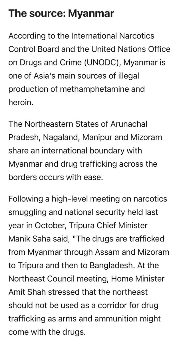 Cross-border Kuki narco-terrorists are the real threats to India’s national security and human lives. They indulge in the illicit drug business to raise funds for sponsoring terrorism to wipe out the indigenous people of Manipur.

<a href="/HMOIndia/">गृहमंत्री कार्यालय, HMO India</a>, your attention is highly needed to