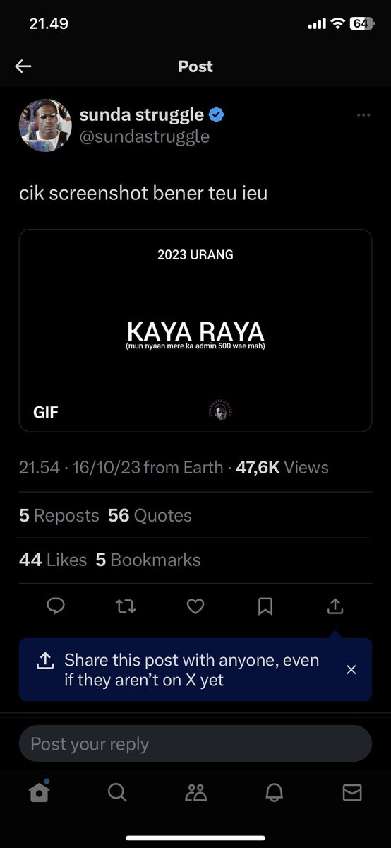 _ramartha's tweet photo. @sundastruggle Aamiin ya Alloh Aamiin. Min dm norek min, sugan nyaan ngke ku abi ditransper. https://t.co/3kecf8IzZ4