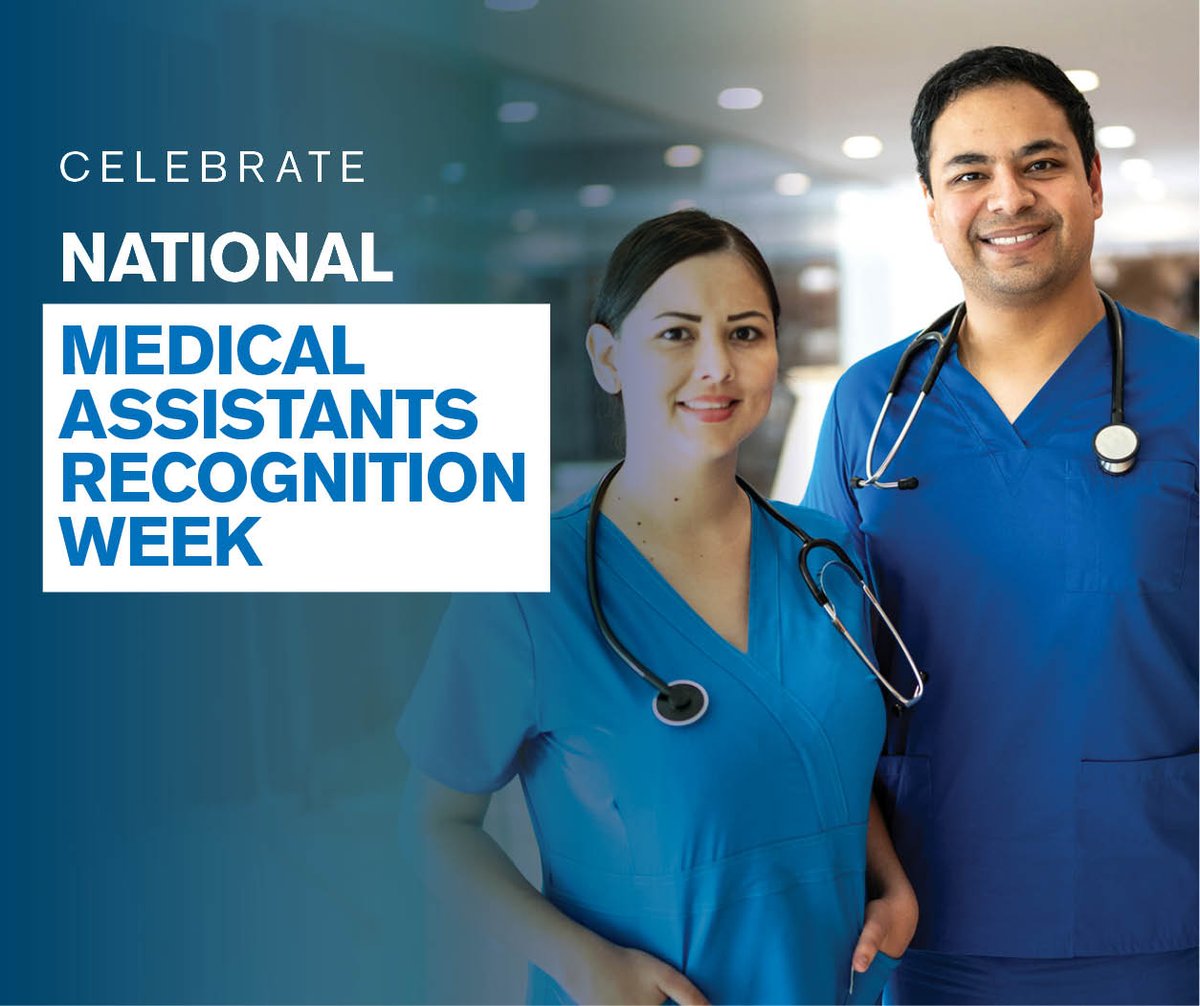 Medical Assistants Recognition Week honors the dedicated professionals who work alongside physicians to provide administrative and clinical support. Thank you for your contributions and hard work! #MARWeek