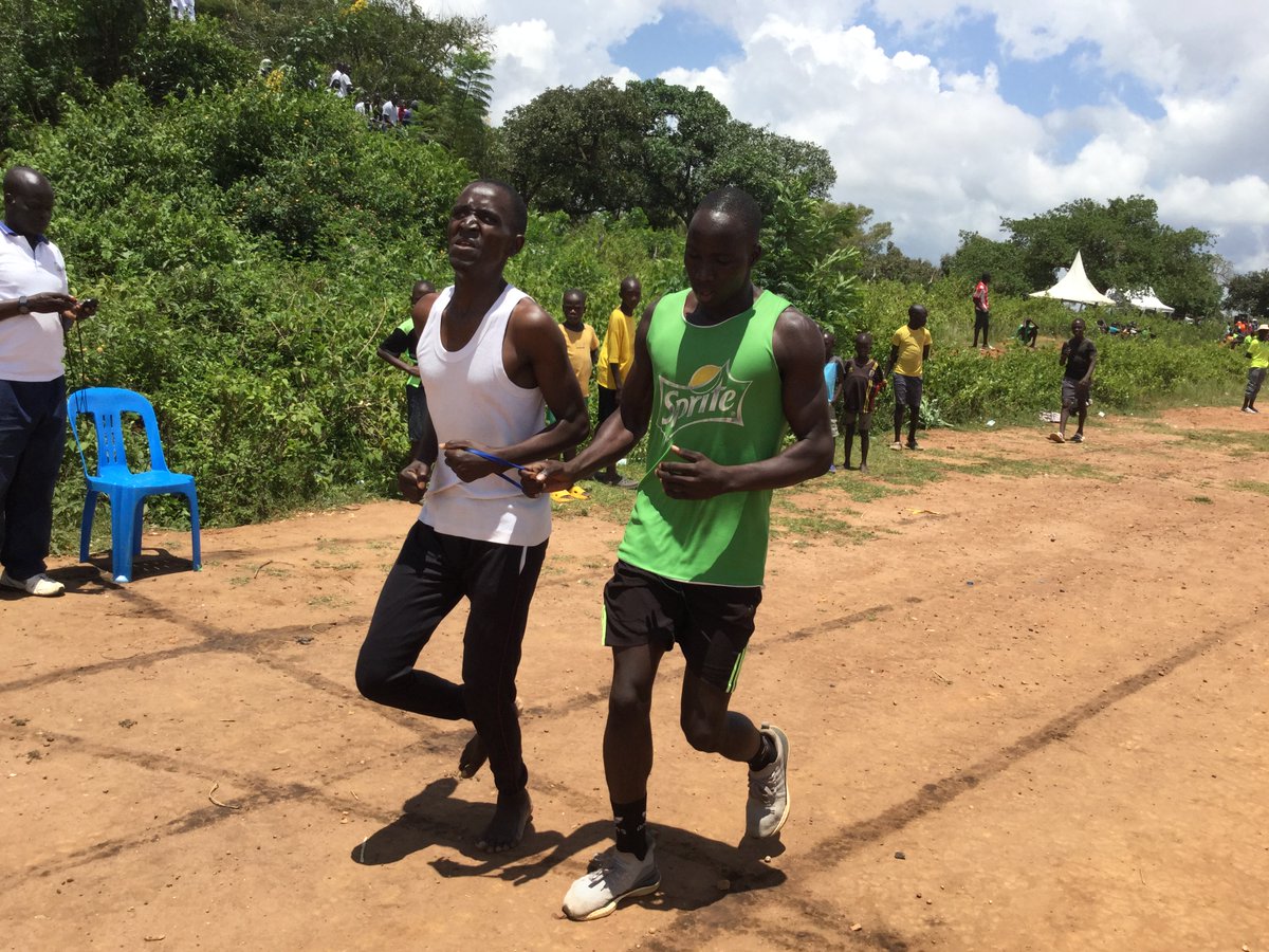 Visually impaired para-athletes races at the 2023 Uganda Paralympic Committee gala held in Arua city.

<a href="/SportsEmpower/">Women and Sports Leadership</a> .<a href="/UGParalympics/">Uganda Paralympics</a>