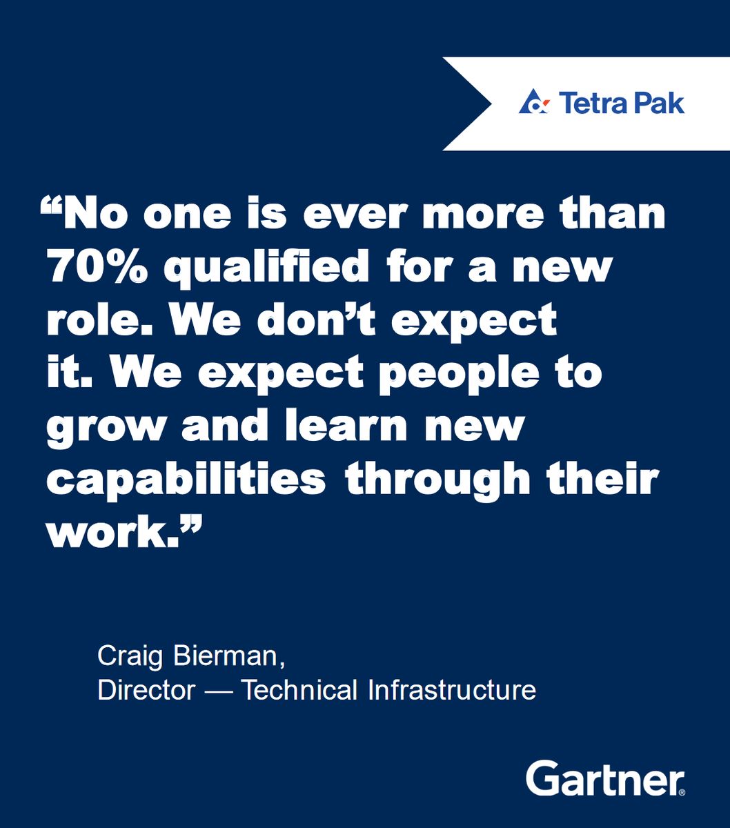 Love this recognition in informing an orgs staffing strategy @tetrapak #GartnerSYM