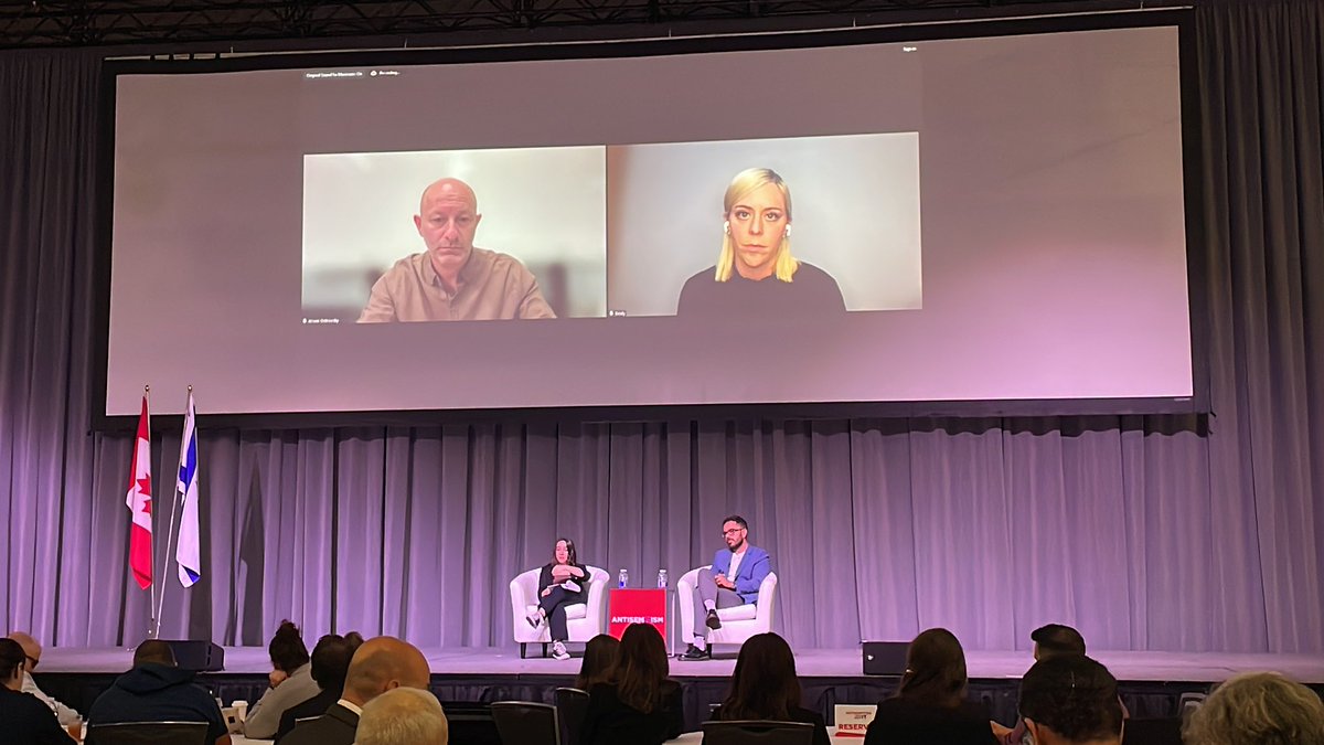YegStacey's tweet photo. “Being Jewish and alive is a miracle. But it shouldn’t be.” @HenMazzig @Ostrov_A @emilykschrader thank you for your inspiring panel and your continued advocacy
@CIJAinfo #faceitfightit #endantisemitism @JewishEdmonton https://t.co/WQTPBrl9CK