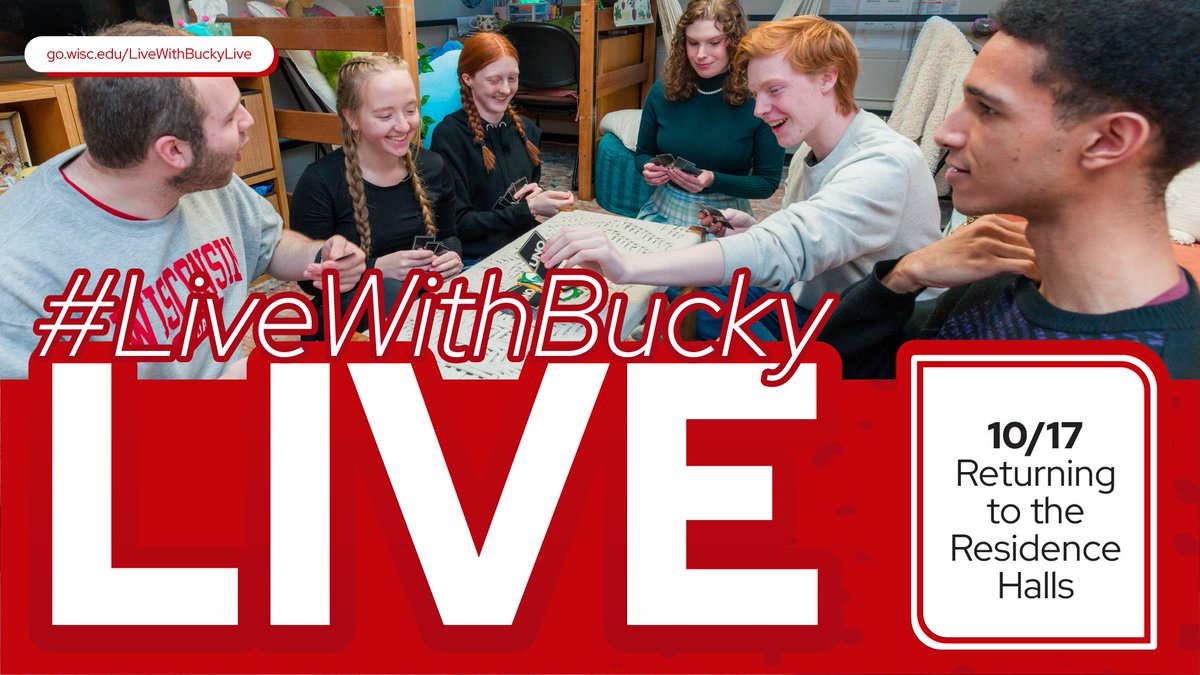 Are you currently living in University Housing and looking for a place to live for next year? In tonight's #LiveWithBucky Live at 5pm, we’ll have students and staff available to talk about the many benefits of returning to the residence halls! zurl.co/CUt4