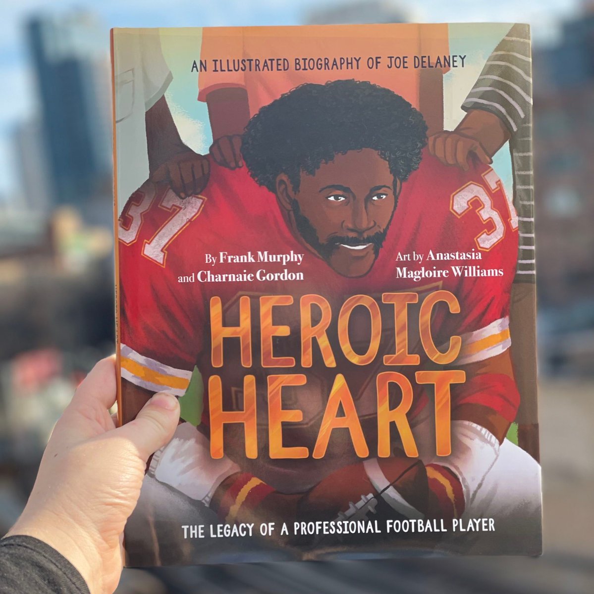 Happy Book Birthday! Learn about the remarkable life of football player Joe Delaney in 'Heroic Heart'! #nfl #chiefs #football #childrensbooks #currentlyreading