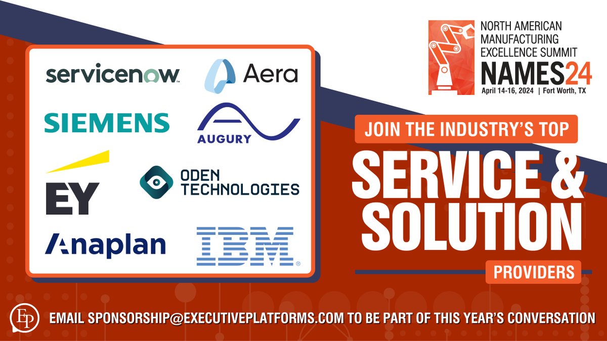 Stand out among top industry providers at #NAMES24.

Take advantage of this unique opportunity to meet with supply chain executives and discuss what makes your business the top choice.

Visit manufacturing-event.com/sponsor-inquiry to learn more.

#NAMES #Manufacturing