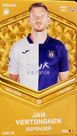 MarieLBI_'s tweet photo. 🎁 CONCOURS : Je vous offre la carte du défenseur d'Anderlecht Jan Vertonghen (10€) sur #Sorare 

👌 Follow @MarieLBI_ 
🔁 Retweet ce tweet
❤️ Like ce tweet

➡️ Suis-moi sur Twitch : https://t.co/I8EWijwrt3

⏳ Tirage au sort : 23.10.2023

PS : Petit point bonus si tu commentes Nikola Storm (je me fais juste kiffer)