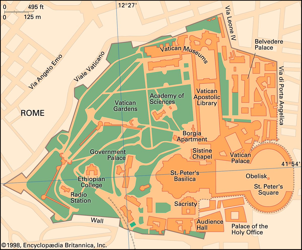 TheWiseGenius's tweet photo. Vatican City Has The Smallest Population

At 0.19 square miles, Vatican City is the smallest nation in the world. This city-state has a population of 825 people, and is surrounded by Rome, Italy. https://t.co/RBNoTz0jfO