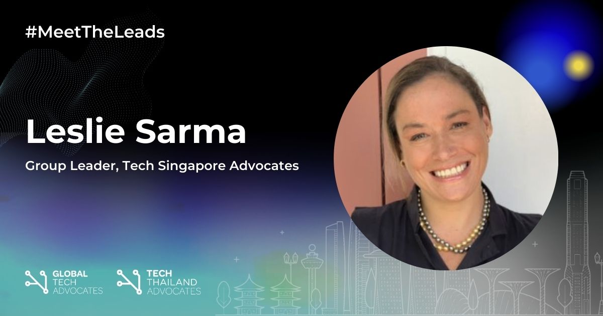 Meet Leslie Sarma, our @techSGadv's lead! With extensive experience, Leslie fuels partnerships, initiatives, and growth at Tech Singapore Advocates. Relocating from London in 2014, she's an integral part of local and global tech advocacy. 

#MeetTheLeads

globaltechadvocates.org/meet-the-gta-l…