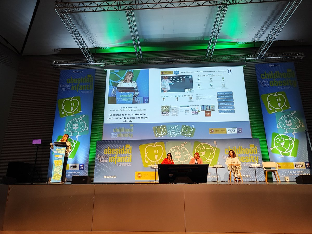 Excelente participación de la DG de Salud Publica en la RAN de obesidad infantil celebrada en Palma #EU2023ES