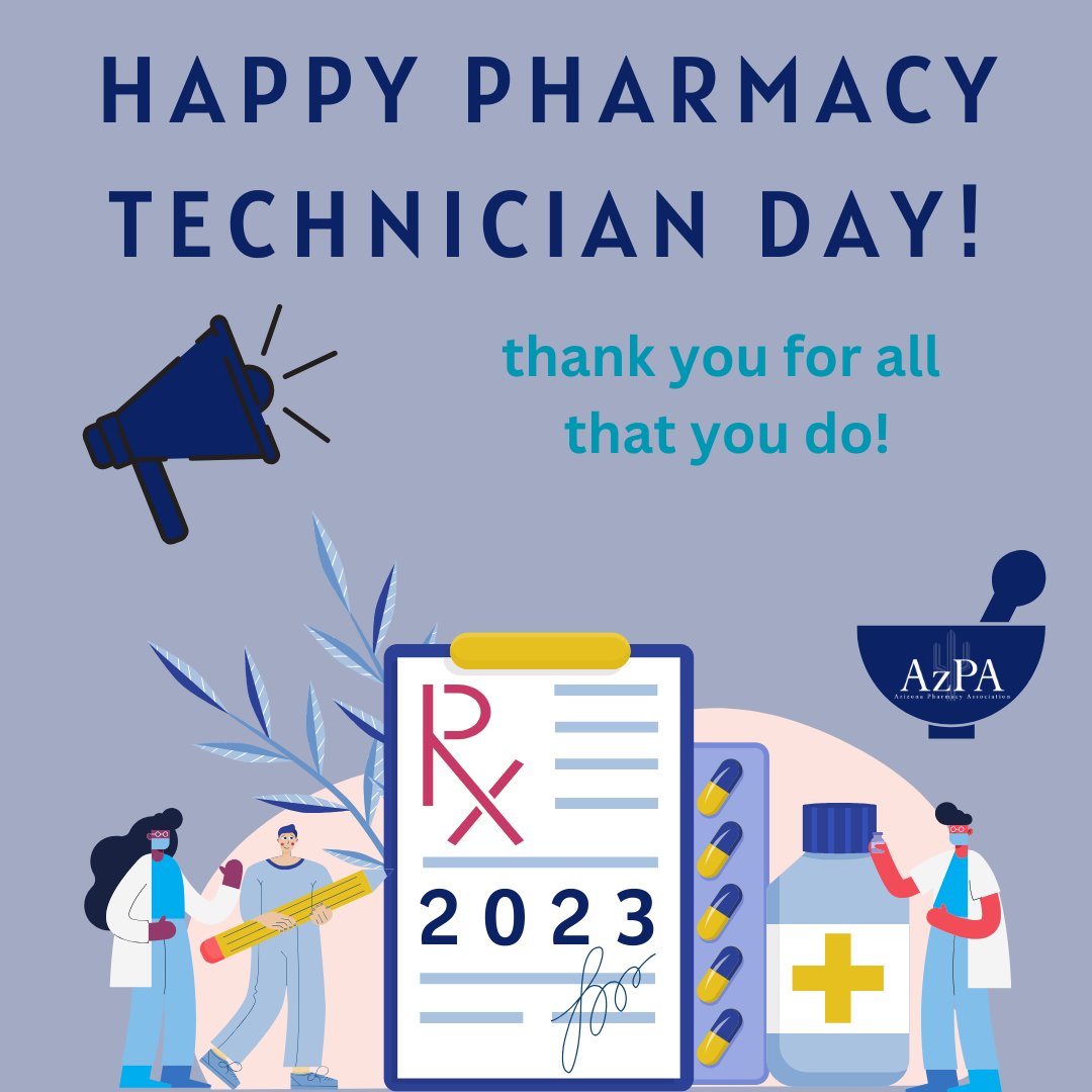 AzPA proudly celebrates Pharmacy Technician Day! #RxTechDay Pharmacy Technicians, you are 𝗠𝗢𝗥𝗘 than just a tech! In the bustling world of healthcare, pharmacy technicians are the unsung heroes who keep everything running smoothly. Thank you! #azpharmacy #pharmacyweek