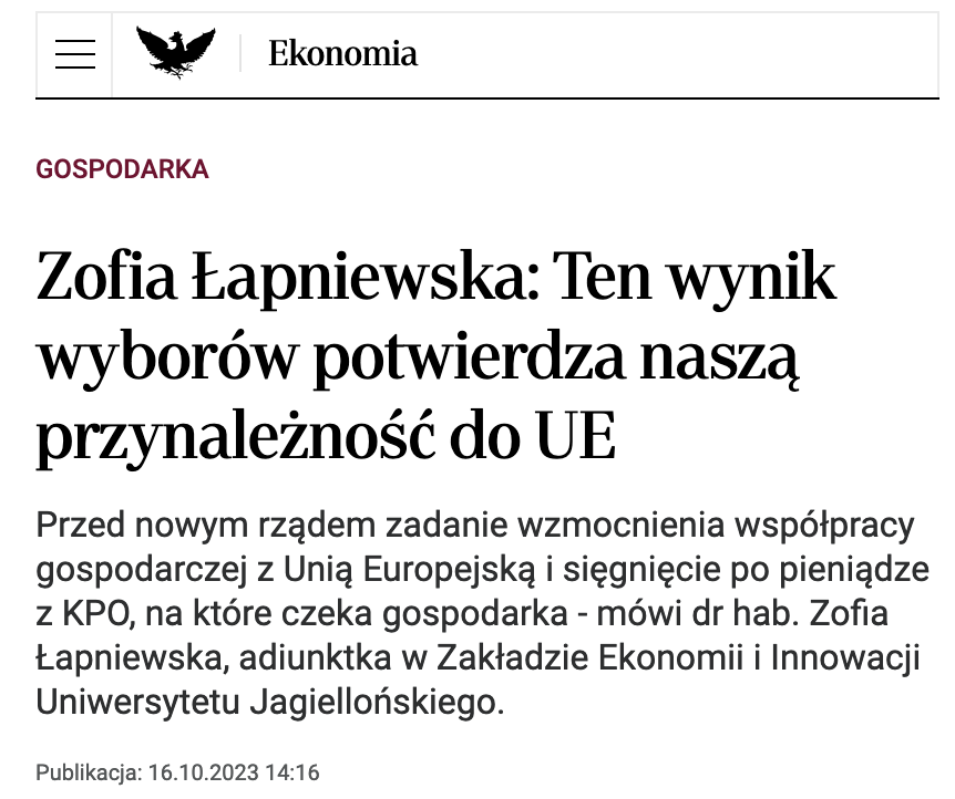 ZofiaLapniewska's tweet image. I dziś mam przyjemność wypowiadać się dla @rzeczpospolita na temat gospodarczych oczekiwanych wydarzeń - czyli od koalicyjnego rządu opozycji #KPO #transformacja #energetyka
@PLSiecEkonomii @JagiellonskiUni 
rp.pl/gospodarka/art…