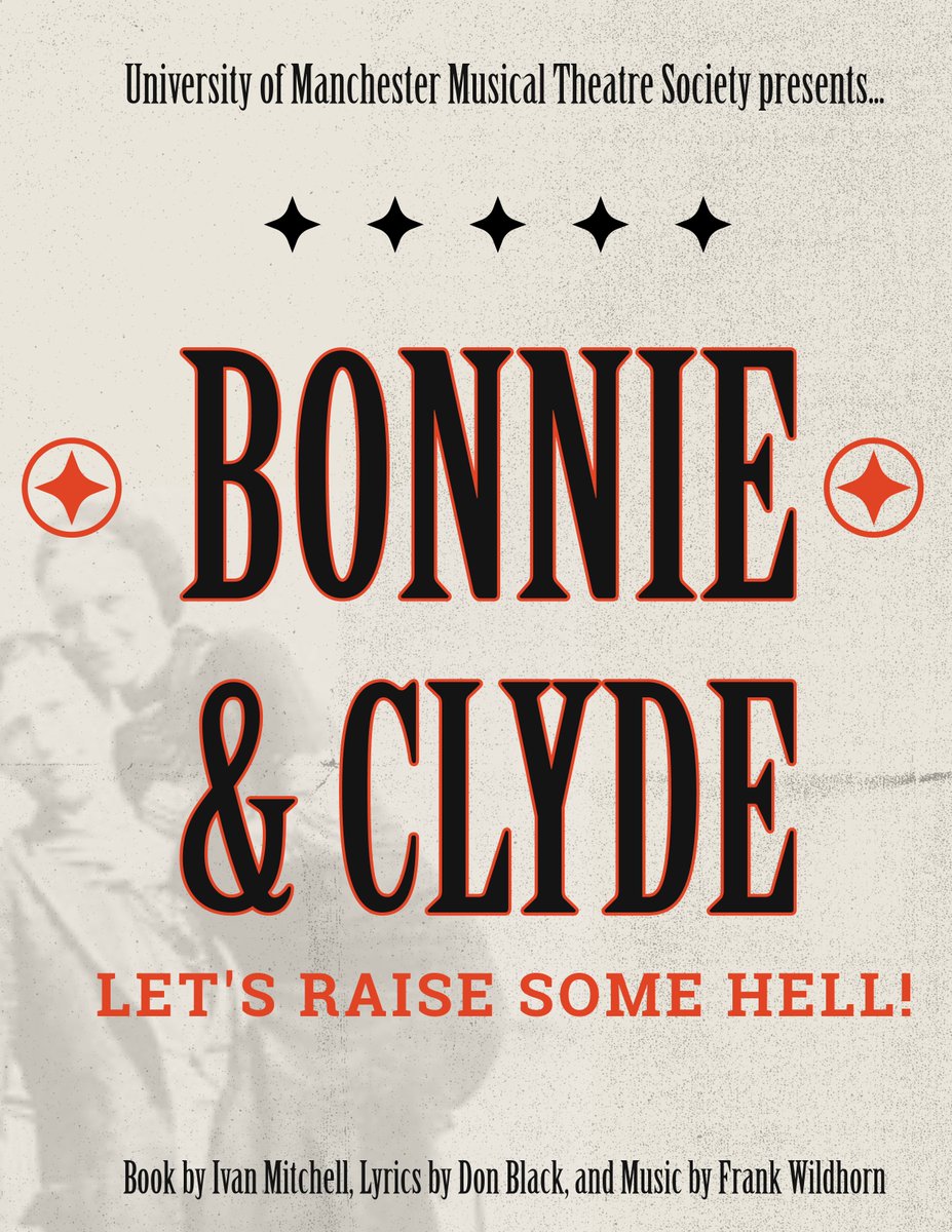 UMMTS's tweet photo. Our first musical of the year is... #BonnieandClyde ! Take a look at this FANTASTIC creative team and crew! The show will take place @ManchesterSU on November 22nd-25th... See you there! https://t.co/GTSWxMZ8tO
