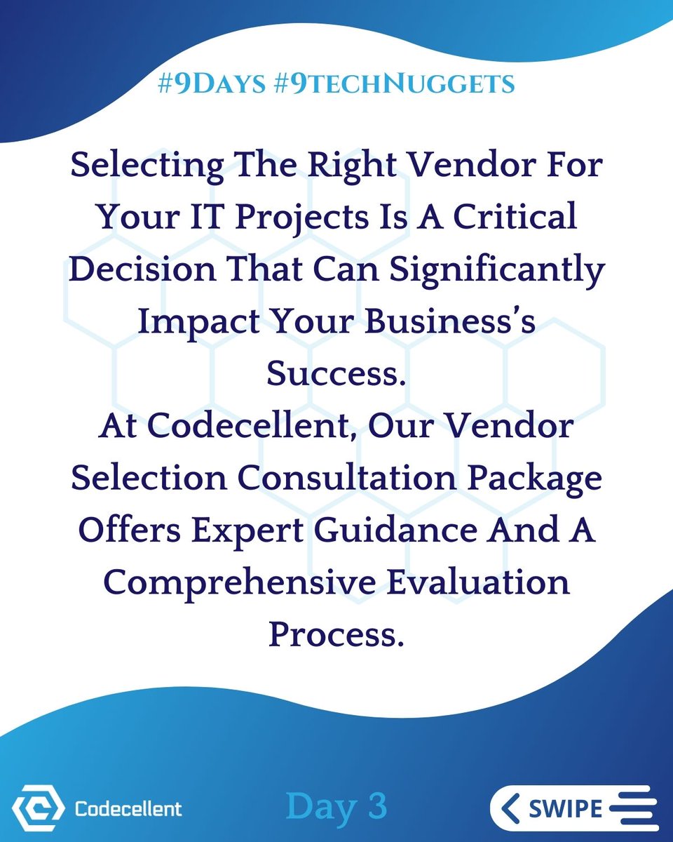 codecellent's tweet photo. Day 3 of #Navratri signifies Triumph!🔺
Don’t Leave Your Vendor Selection To Chance. Save Valuable Time And Resources, streamline The Vendor Evaluation Process. ✨
Engage With Only The Most Relevant Vendors, Ultimately Save Money And Minimize Potential Risks.✨ https://t.co/TK0wDhemFH