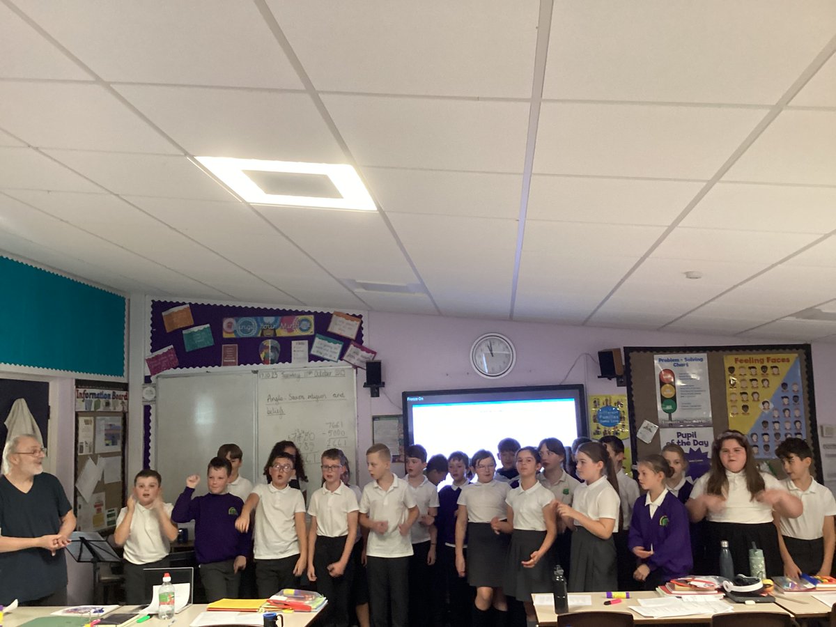 Y5 enjoyed practicing their song with Bill from St Helens music services <a href="/GarswoodPrimary/">Garswood School</a>