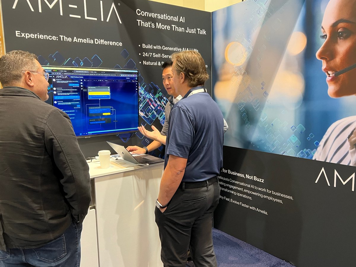 TheAmeliaAI's tweet image. Hello from Orlando! Visit booth #1145 at Gartner IT Symposium/Xpo to discover how Amelia leverages Conversational AI &amp;amp; Generative AI to help businesses deploy fast &amp;amp; evolve faster. Plus, join our Theater Session tomorrow at 6:45pm. Learn more: hubs.li/Q025NTq50 #GartnerSYM