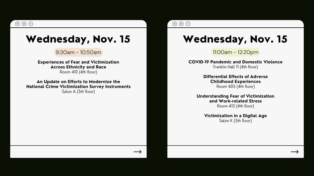 ascdov1's tweet photo. 📢 2023 ASC Meeting - Victimology panels for 11/15📢
In anticipation of the 2023 American Society of Criminology (ASC) meeting next month, the DOV will be sharing panels presenting innovative research in the field of victimology
#asc41 #victimology #criminology https://t.co/viLP7Ud06g