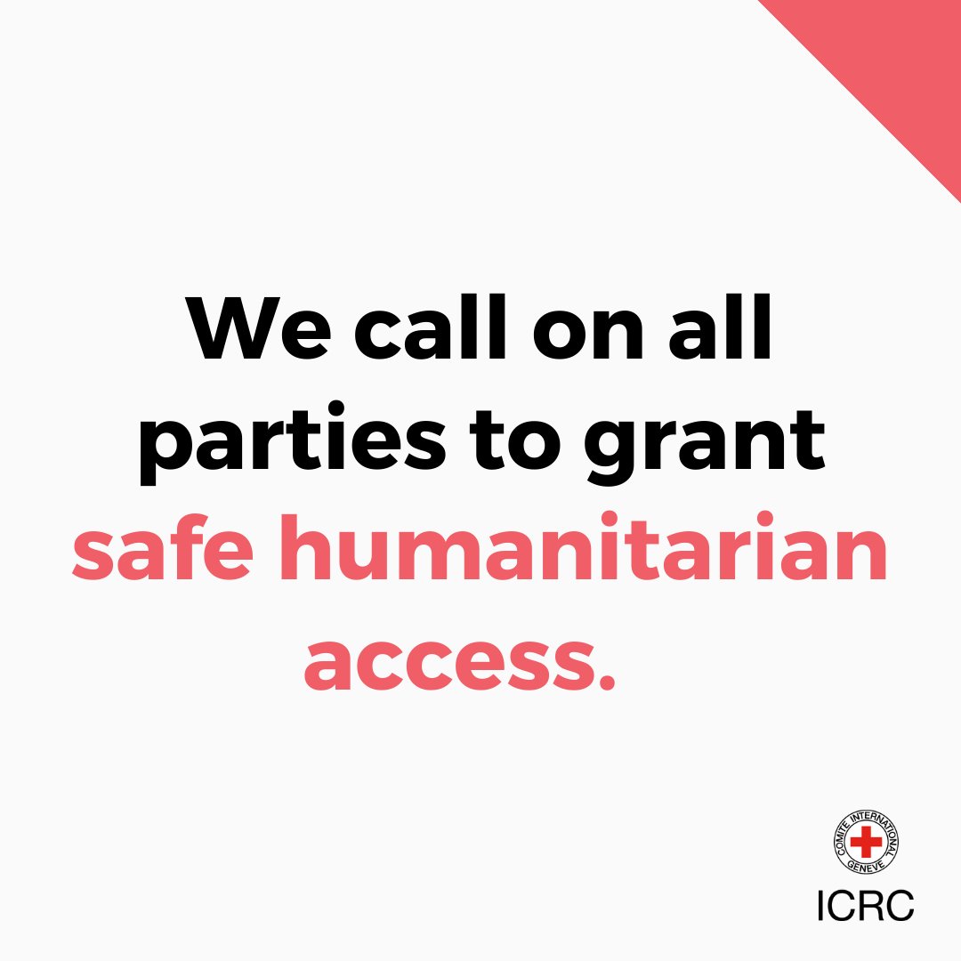 ICRC's tweet photo. To meet the huge needs in Gaza @ifrc @ICRC @UNICEF @WFP @WHO and others have mobilized both staff and life-saving supplies.

@EG_Red_Crescent is ready to deliver supplies to @PalestineRCS when access becomes available.

We call on all parties to grant safe humanitarian access. https://t.co/SP7WwuaO2x
