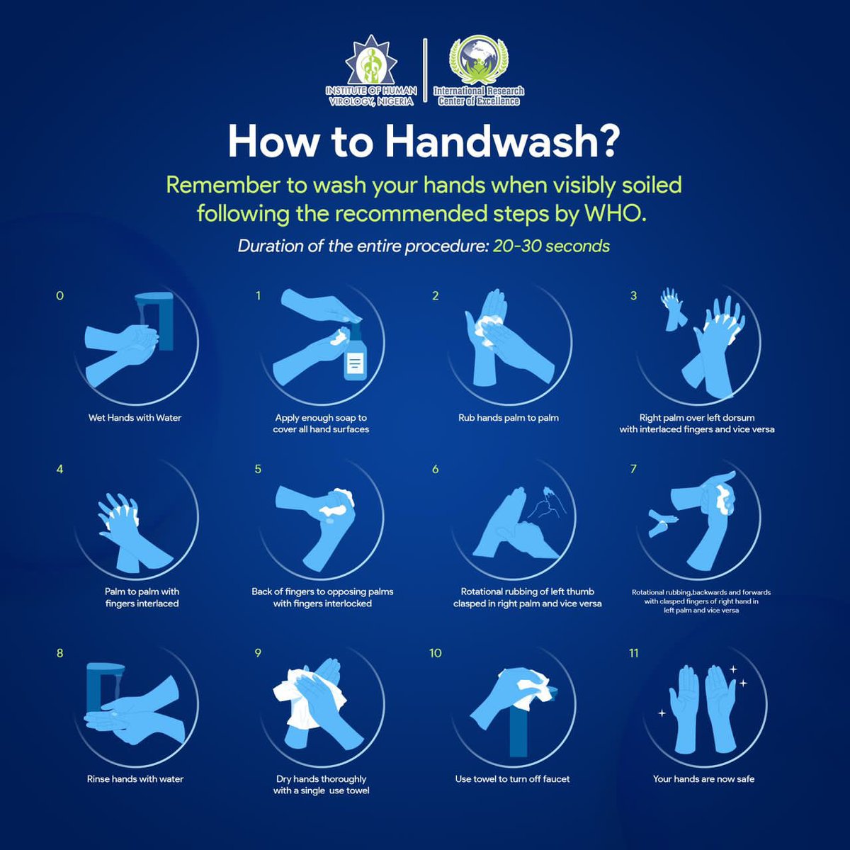 Still on #internationaldayforhandwashing
#GlobalHandwashingDay 
#HandWashing 
#CleanHands 
#PreventDisease 
#HandWashingSavesLives 
#InfectionPreventionAndControl 
#SECURENigeria 
#IHVN
#WHO