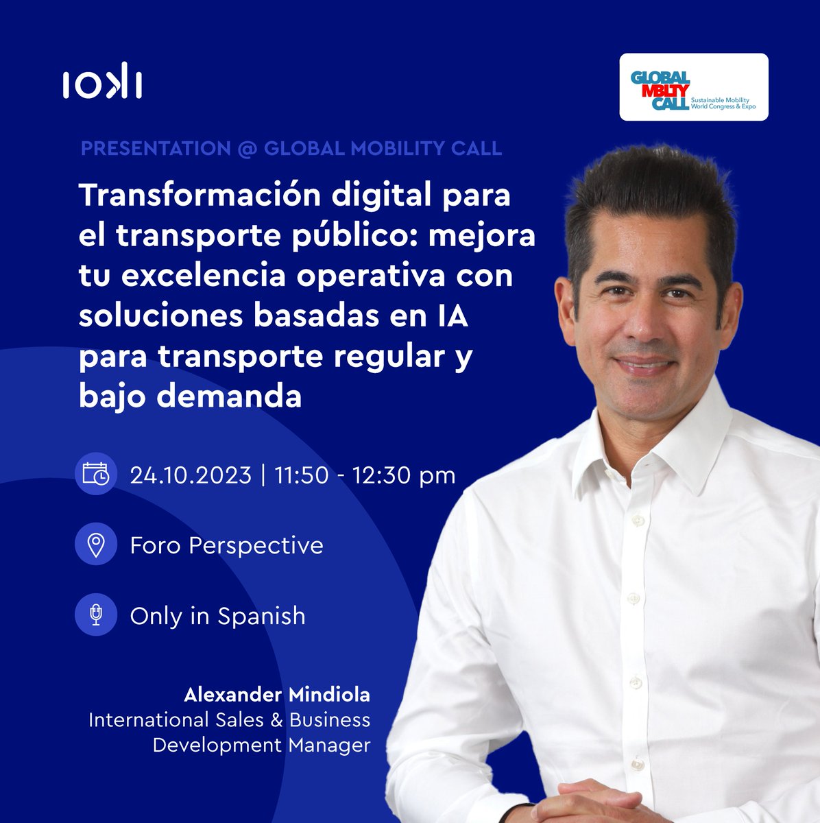 When global mobility calls, we answer 📞 Together with our partner Optibus we are attending the #GlobalMobilityCall in Madrid! Alexander Mindiola will also give a presentation about the #digitaltransformation of #publictransport 🤖🚌 Get tickets here 👉ifema.es/en/global-mobi…