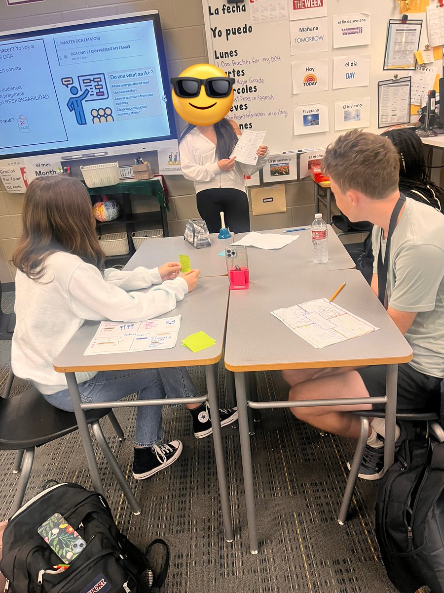 Martha Arredondo (@marthaca82) on Twitter photo I can present about my family
Practice day⬇️
✅Present to the phone
✅Present to a friend
DCA day⬇️
✅Present to group
#spanishteacher #langchat #spanish1 <a href="/lote_jordan/">JORDAN_LOTE</a> <a href="/cecilialaraLOTE/">Cecilia Lara</a> I can present about my family
Practice day⬇️
✅Present to the phone
✅Present to a friend
DCA day⬇️
✅Present to group
#spanishteacher #langchat #spanish1 <a href="/lote_jordan/">JORDAN_LOTE</a> <a href="/cecilialaraLOTE/">Cecilia Lara</a>