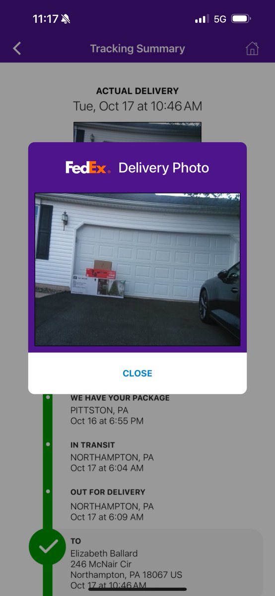 MPflugfelder's tweet photo. Thanks for blocking the garage @FedEx. So glad your drivers refuse to follow the instructions to place packages by my front door, where they are covered and protected by a surveillance camera. https://t.co/sFrMuKbDTI