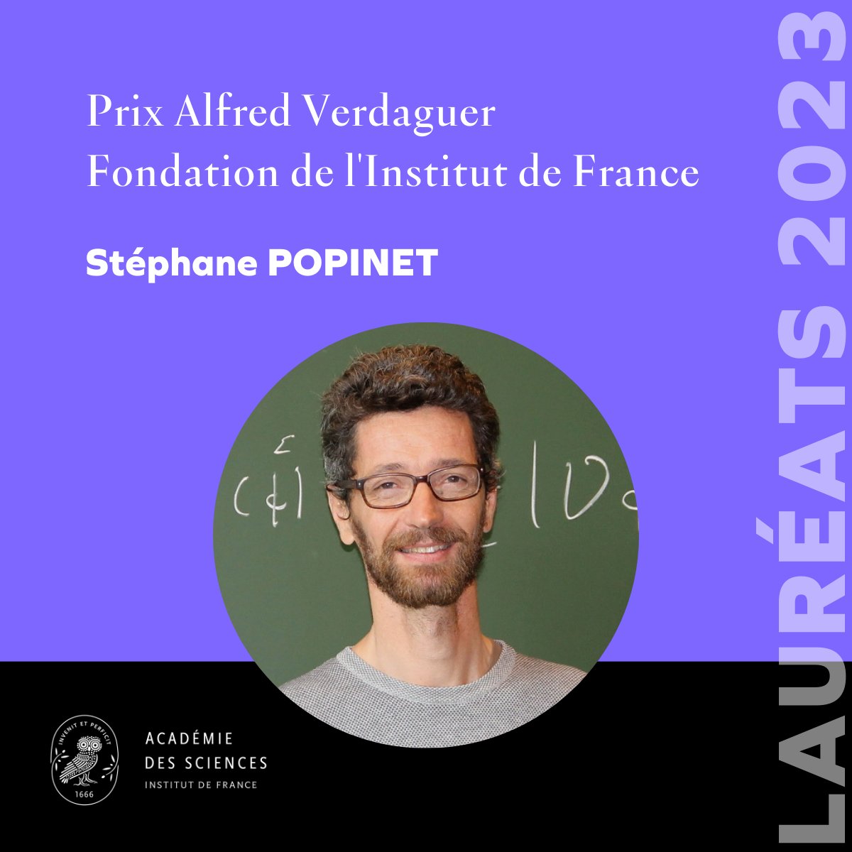 Académie des sciences (@acadsciences) on Twitter photo 🥇Découvrez les lauréats des #prixAcadSciences 2023 !
Stéphane POPINET, Dir de recherche au <a href="/CNRS/">CNRS 🌍</a> <a href="/d_Alembert_/">∂'Alembert - SU & CNRS</a> <a href="/Sorbonne_Univ_/">Sorbonne Université</a>, lauréat du Prix Alfred Verdaguer/Fondation de l'Institut de France
👉RDV le 21 nov. pour la 2e cérémonie de remise des prix
ℹ️ academie-sciences.fr/fr/Laureats/la… 🥇Découvrez les lauréats des #prixAcadSciences 2023 !
Stéphane POPINET, Dir de recherche au <a href="/CNRS/">CNRS 🌍</a> <a href="/d_Alembert_/">∂'Alembert - SU & CNRS</a> <a href="/Sorbonne_Univ_/">Sorbonne Université</a>, lauréat du Prix Alfred Verdaguer/Fondation de l'Institut de France
👉RDV le 21 nov. pour la 2e cérémonie de remise des prix
ℹ️ academie-sciences.fr/fr/Laureats/la…