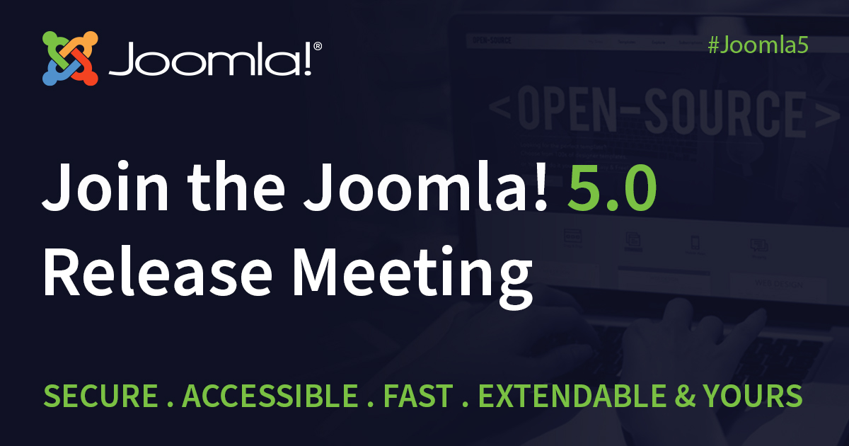 Want to join the Joomla 5.0 Release Meeting? Hop onto Mattermost for the link, Meeting info will be posted in Mattermost around 4pm UTC.
joom.la/chat
#Joomla5