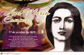 infojoseolivar's tweet photo. #Efemérides #17DeOct En 1828  fallece en Zulia  Ana María de Campos y Cubillán ​ fue una heroína en la Guerra de  Independencia de Venezuela perteneciente al bando libertador. Le fue  dado el honor de «heroína», y se la conoce como «guerrera» y «mártir». https://t.co/nKhVlOElyM