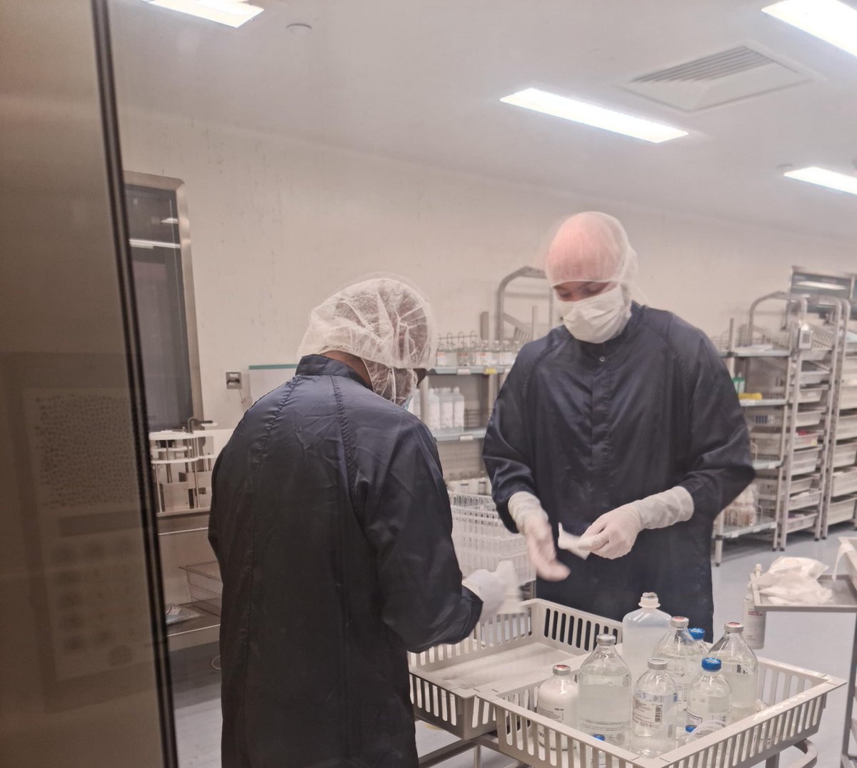 Here we have Jozef and Tony, who are part of our technical services team. They are decontaminating items before they are passed through to the main lab, making sure the products we make are safe for our patients. #RxTechDay