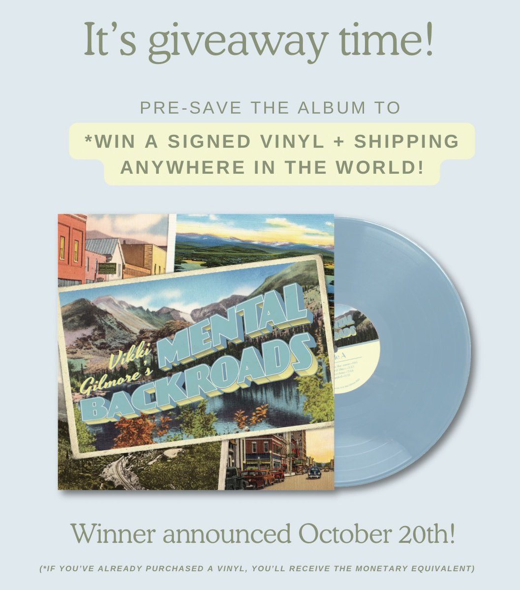 My debut album is out on Friday! If you want to win a limited edition vinyl, pre-save it here: tunelink.to/mentalbackroads